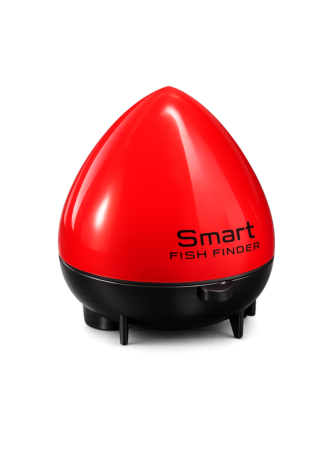 Smart Fish Finder em fundo escuro, visto em ângulo de três quartos